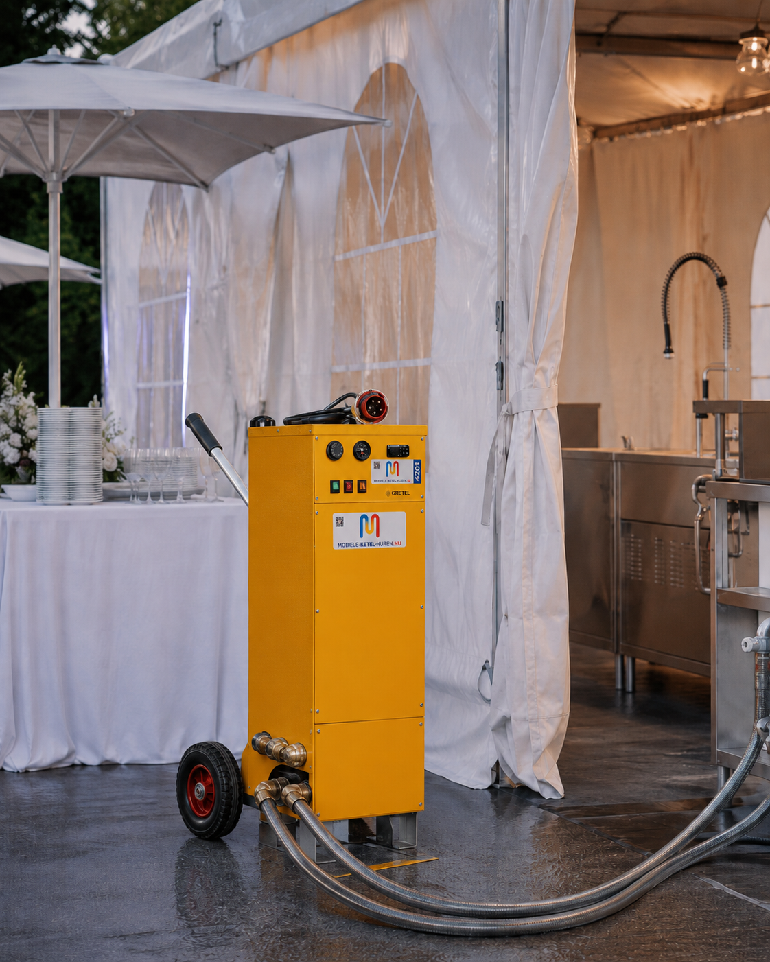 mobiele ketel op event